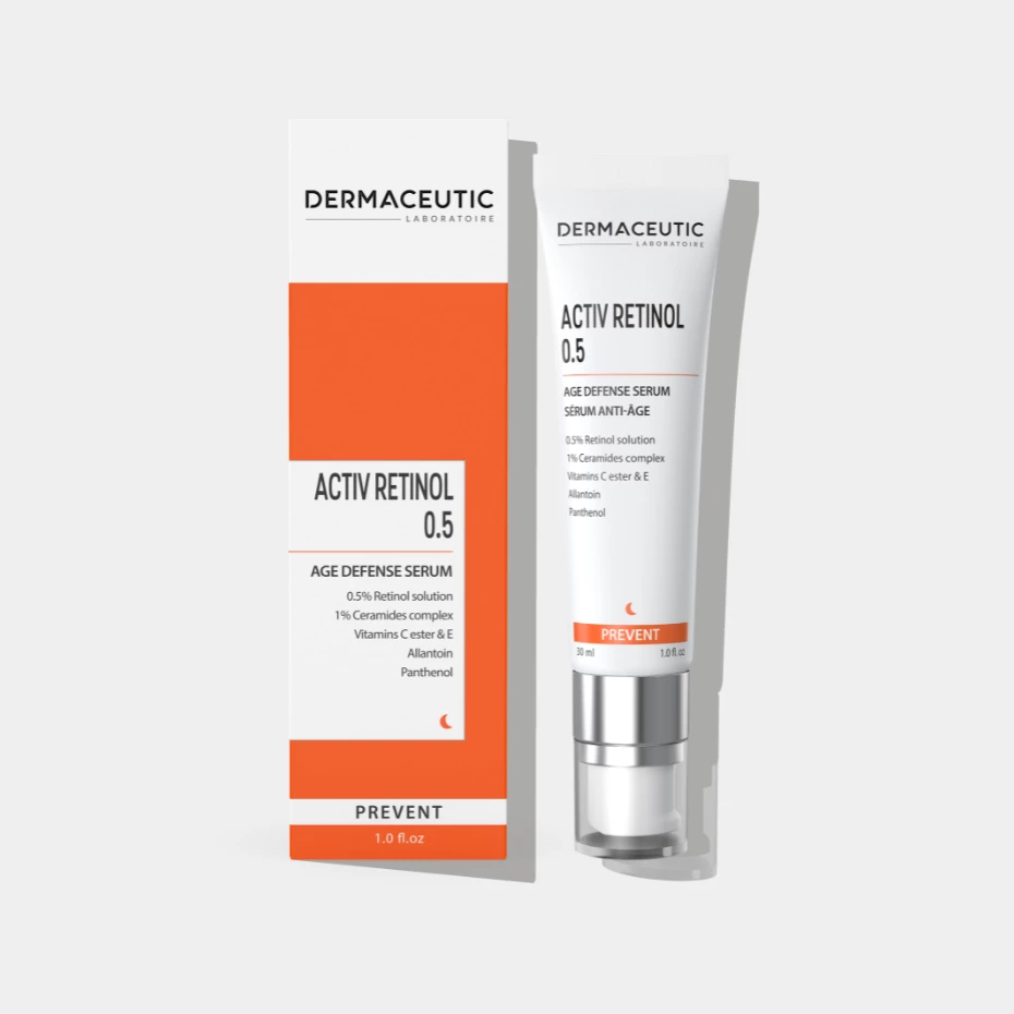 Dermaceutic Activ Retinol 0.5%. Антивозрастная ночная сыворотка с комплексом ретинола, церамидов и витаминов